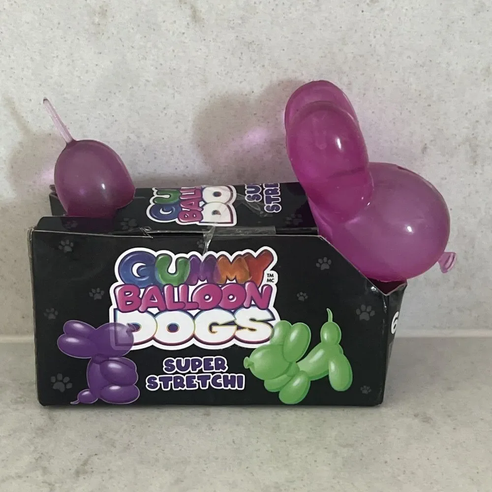 Gummy Balloon Dogs Super Stretchy Toy Pink